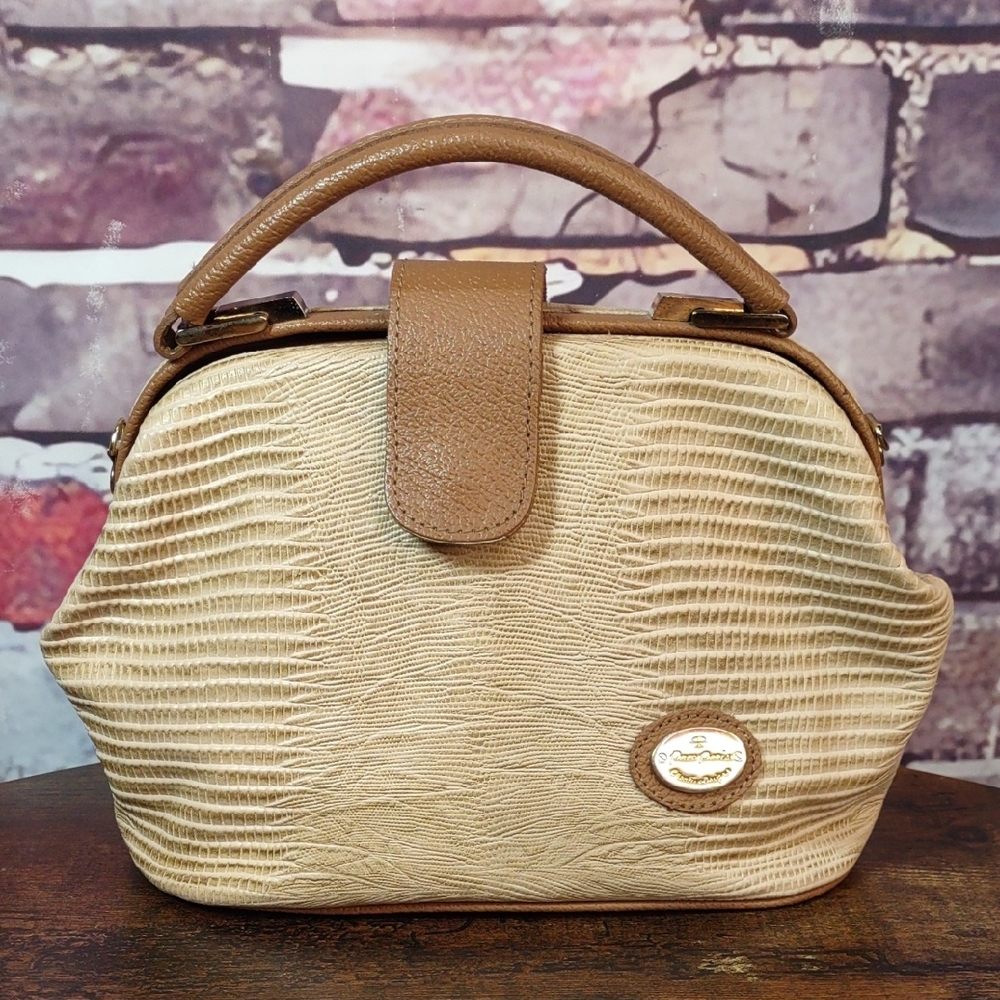 Vintage Paco Paris Embossed Faux Leather Bag